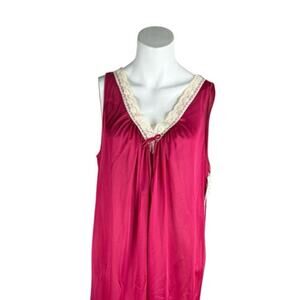 Rare Vintage Deadstock Lorraine Nightgown Sleeveless Women's 1X Lace Trim